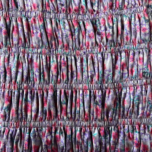 English Factory Purple Floral Smocked Mini Dress Size Small - Picture 5 of 9